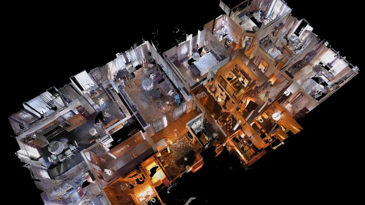 Scanning an apartment and stitching point clouds 3D Model