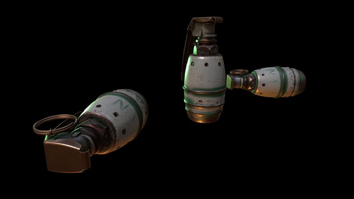 Gas Hand Grenade 3D Model