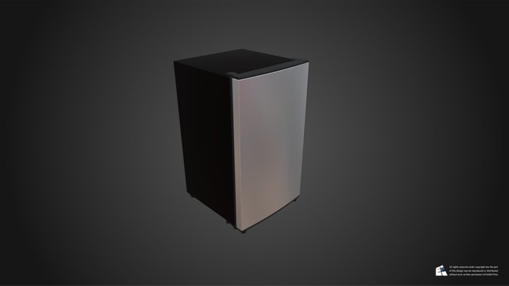 Mini Fridge 3D Model