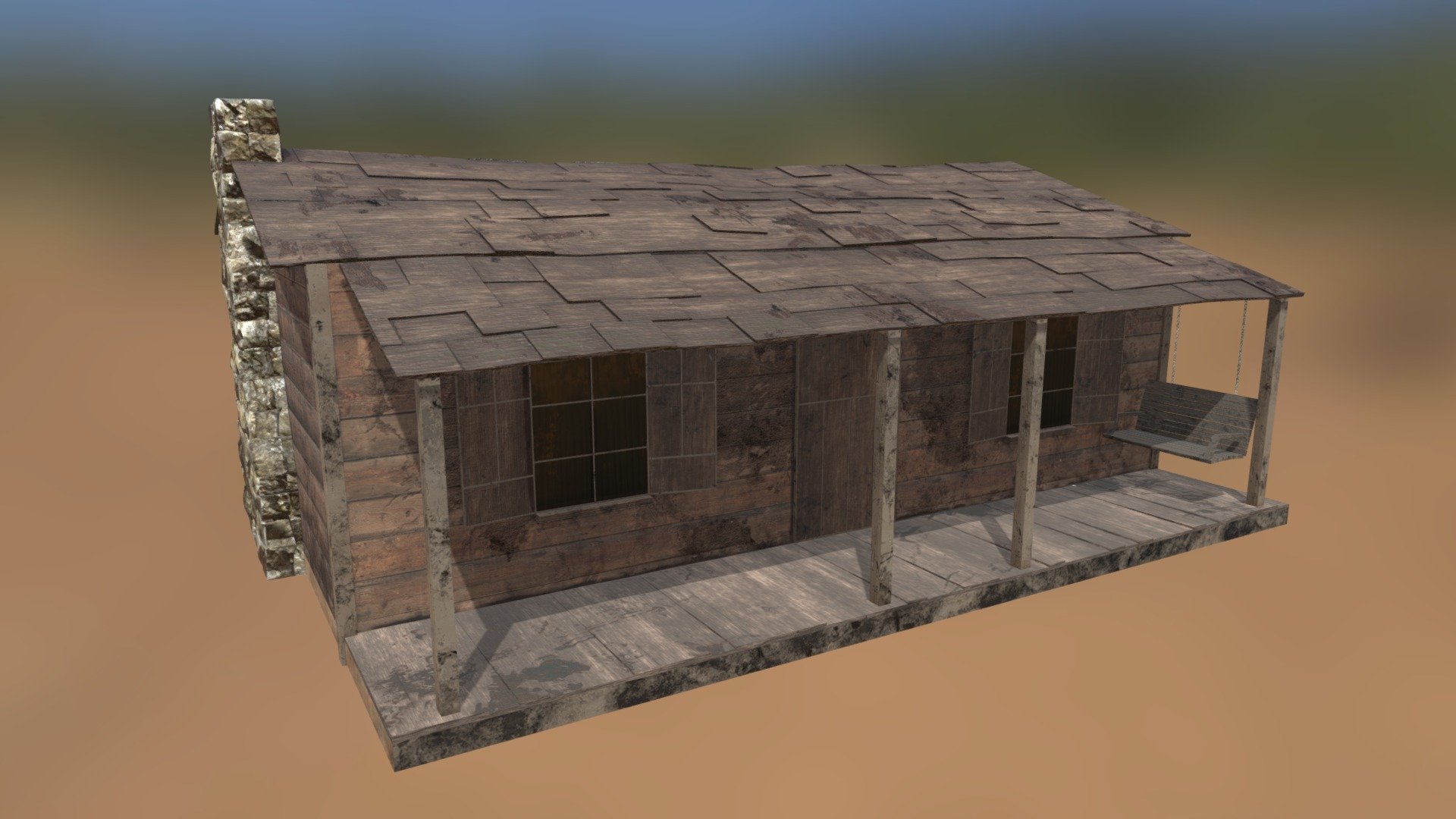 old wooden house - 3D model by Zeneric (@zeneric9) [b3698d5] - Sketchfab