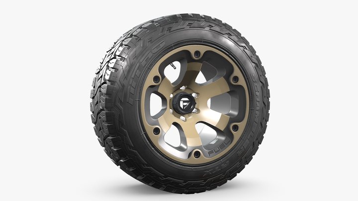 OFF ROAD WHEEL AND TIRE 2 3D Model