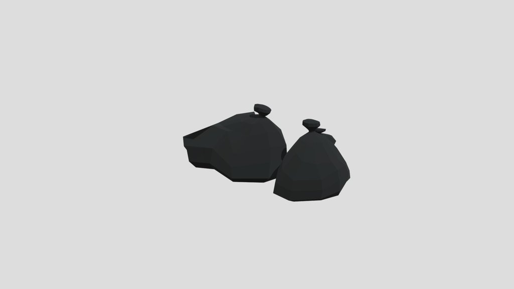 low poly Trash Bag