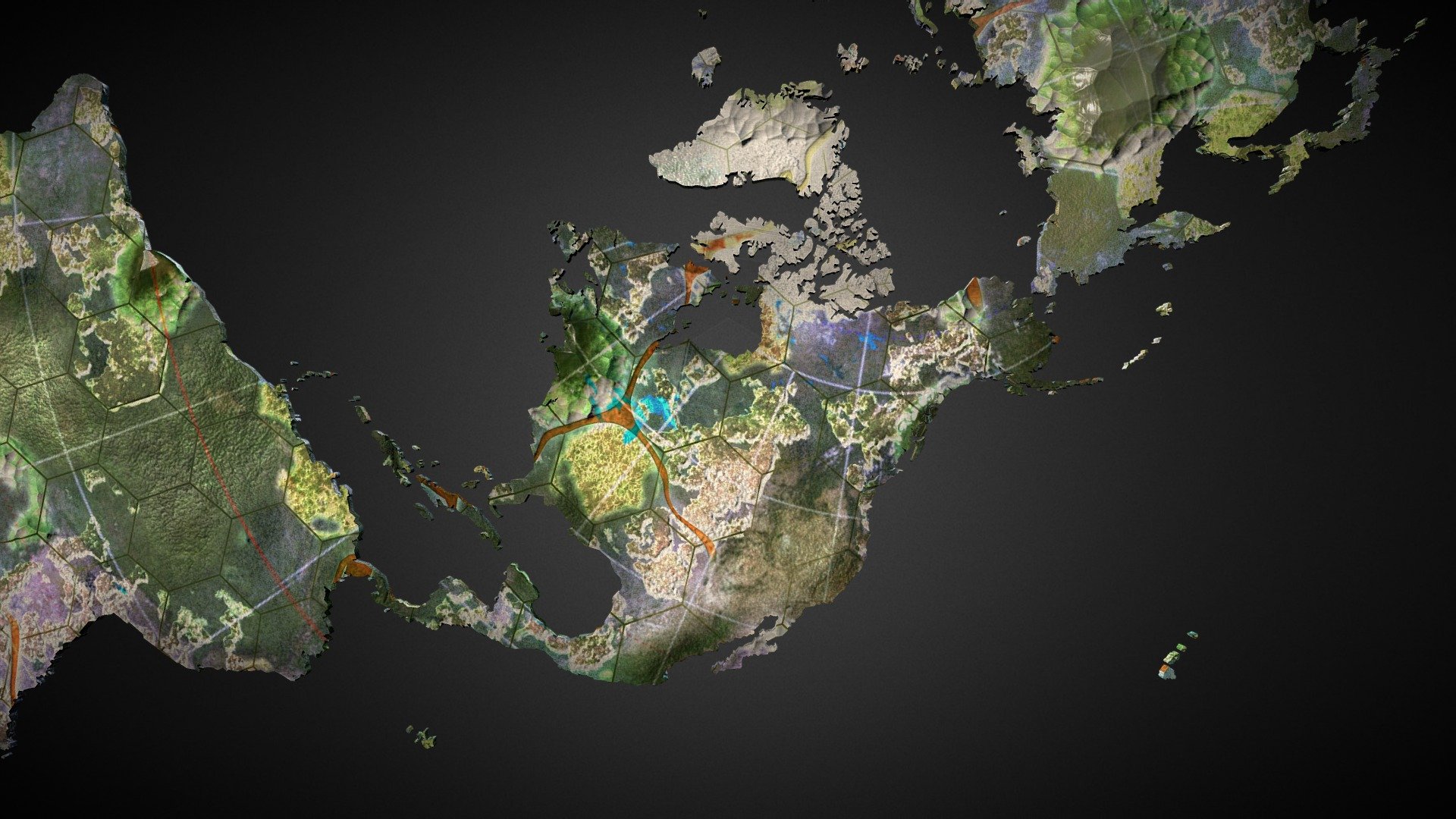 azimuthal-equidistance-world-map-inverted-3d-model-by