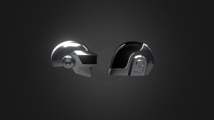 Daft Punk helmets 3D Model