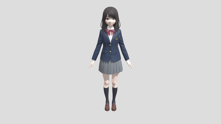 School Girl Anime Character