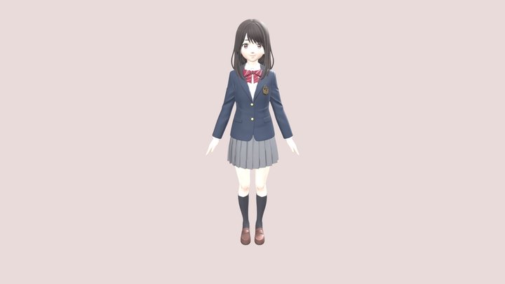 School Girl Anime Character