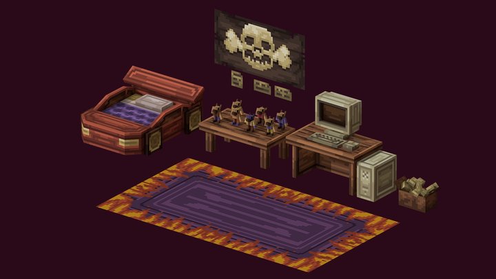 Papyrus room decoration 3D Model