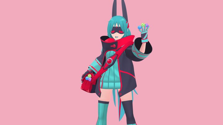 Kamen Rider Zeztz (girl ver) 3D Model