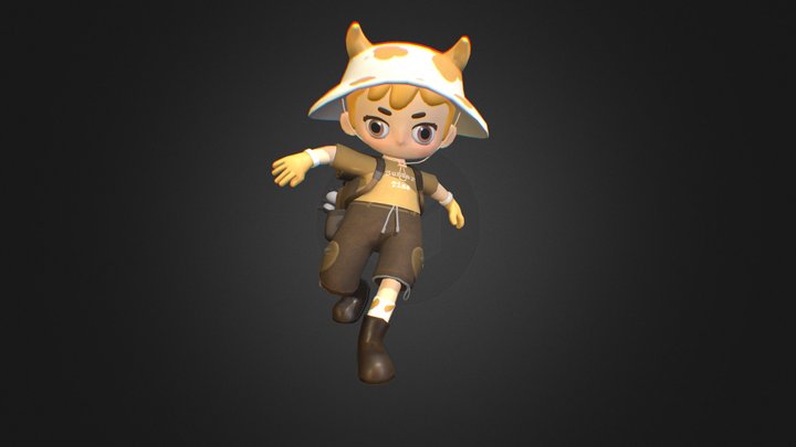 MooChi Boy Dancing 3D Model