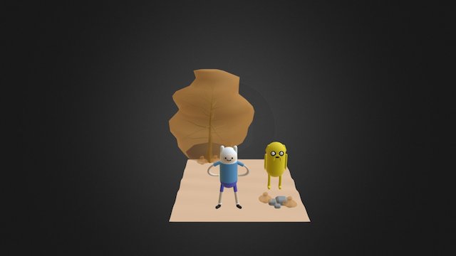 Finn Y Jake Amigos 3D Model