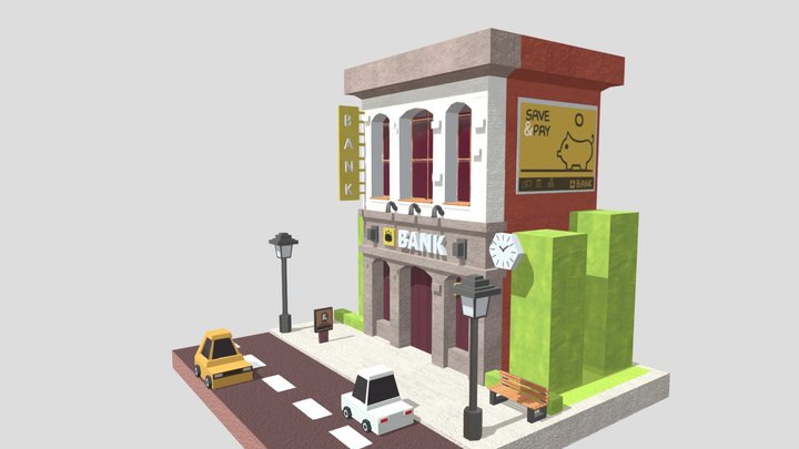 Isometric Building 3D Model