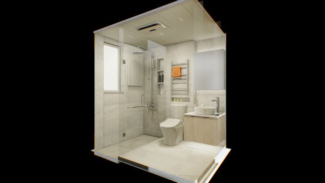 Guest Bathroom - Interior 3D Model