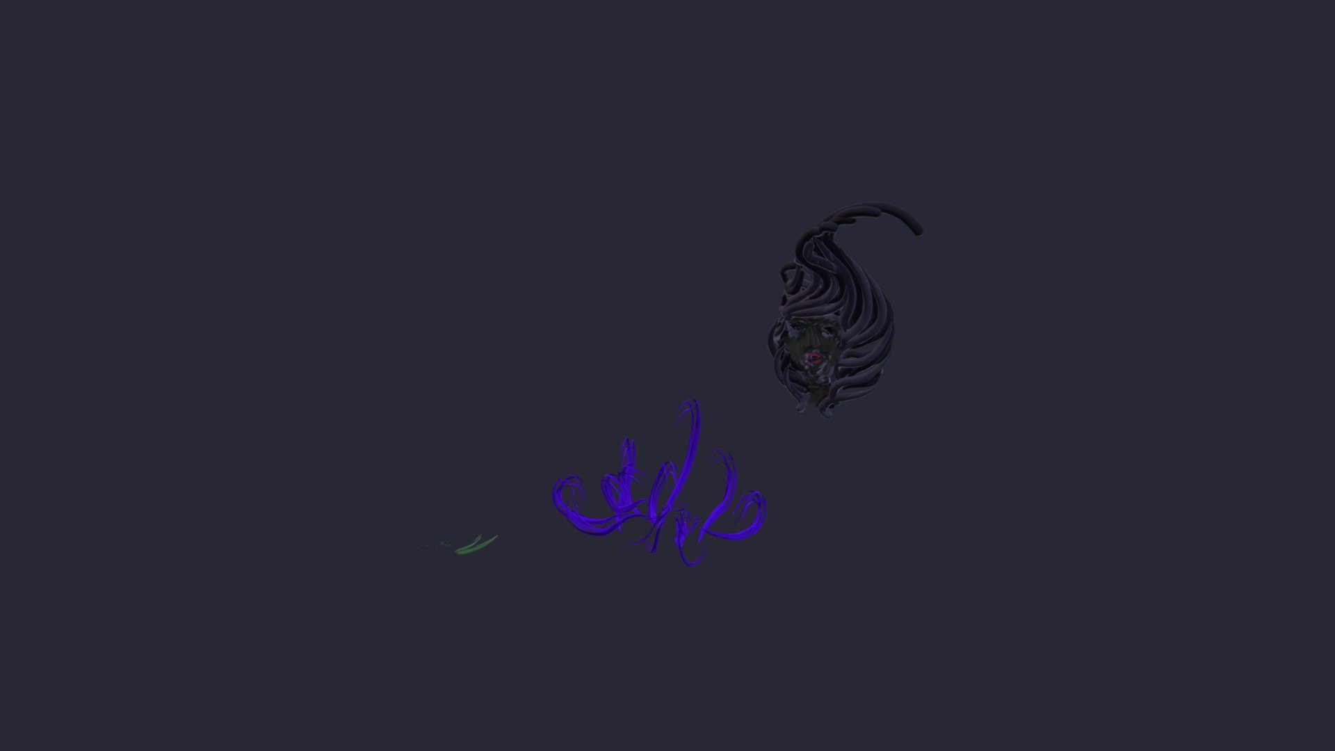 Facemask drawn in Tiltbrush waves