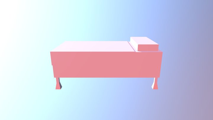 Twin Bed 3D Model