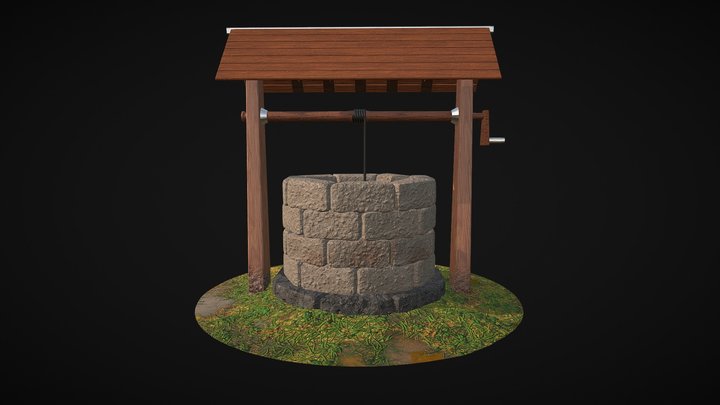 Low Poly Well 3D Model