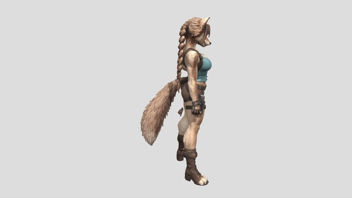 Lara Croft (Lara Croft) Furry 3D Model