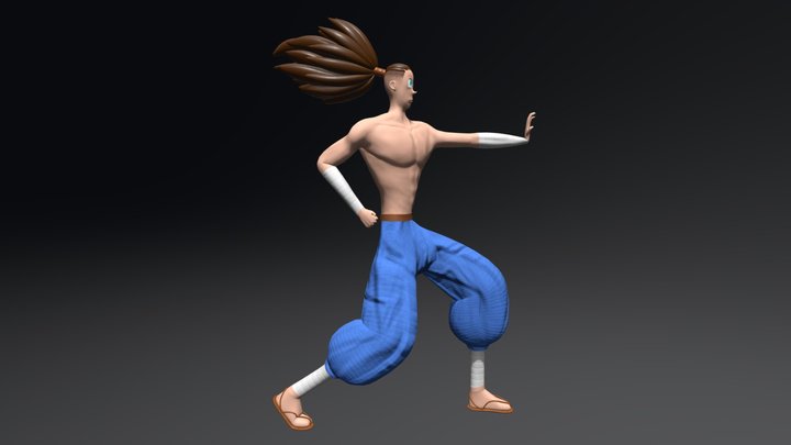Xiao Karate Pose 3D Model