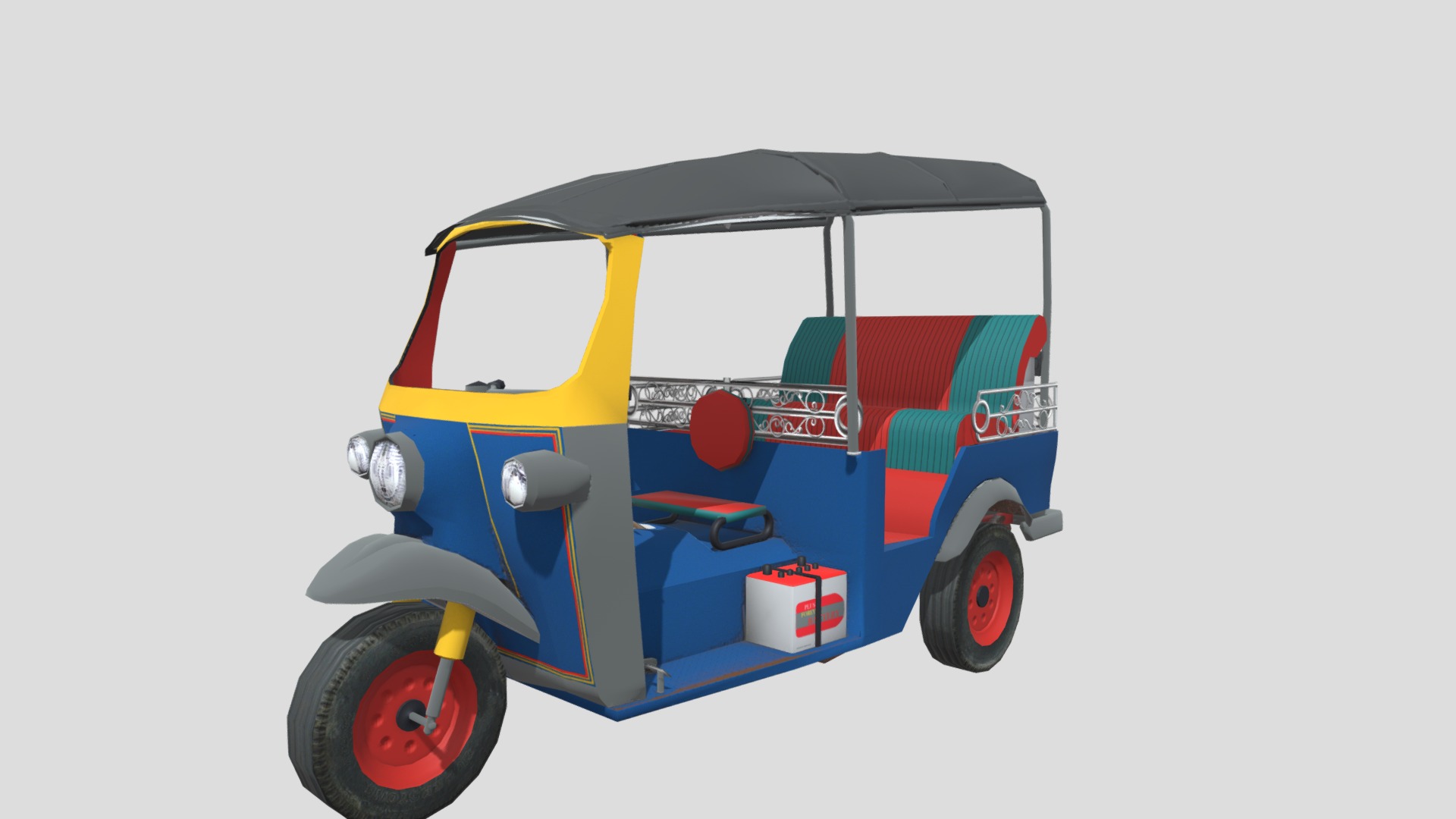3D model Tuk tuk - This is a 3D model of the Tuk tuk. The 3D model is about a small toy car.