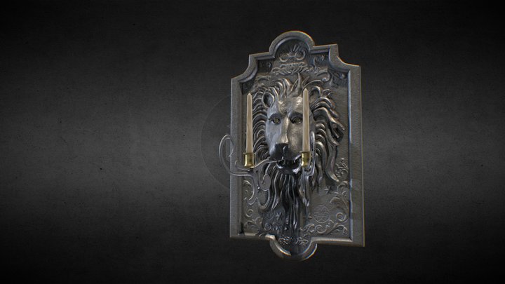 Candle Sconce of the Lion's Bane 3D Model