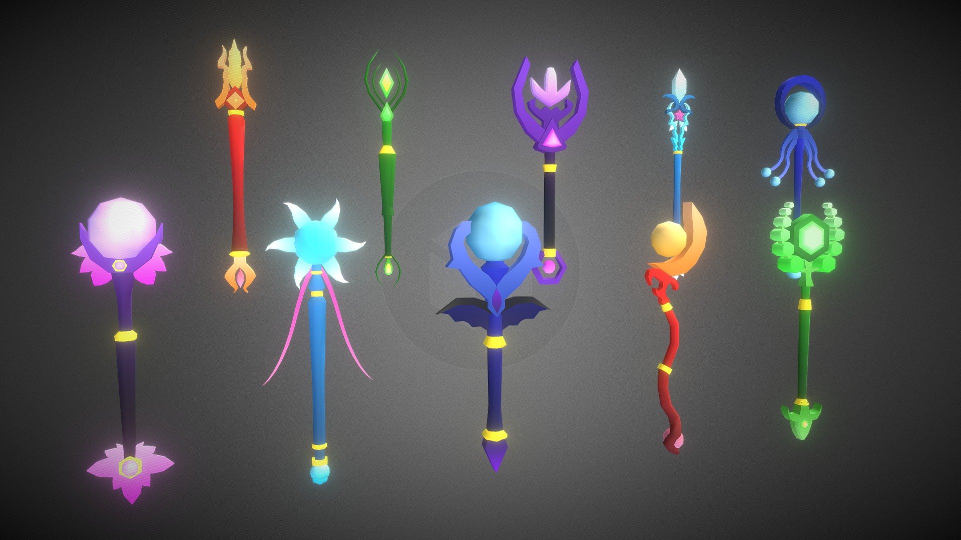 Wand Pack 01 - Buy Royalty Free 3D model by Alphaime Corporation ...