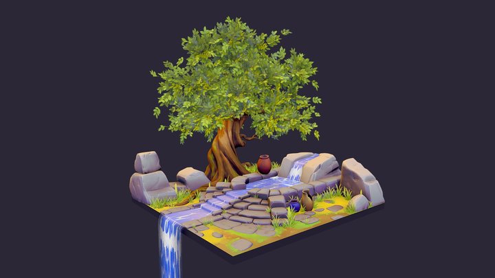 Fountain ruins 3D Model