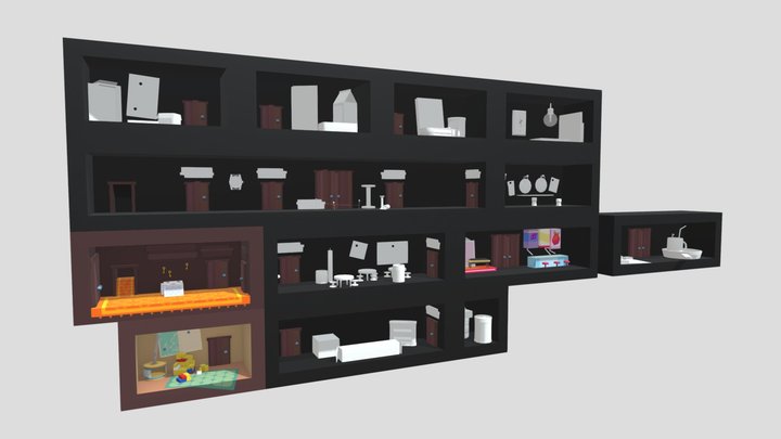 FoxDenHotel level 1 layout 3D Model