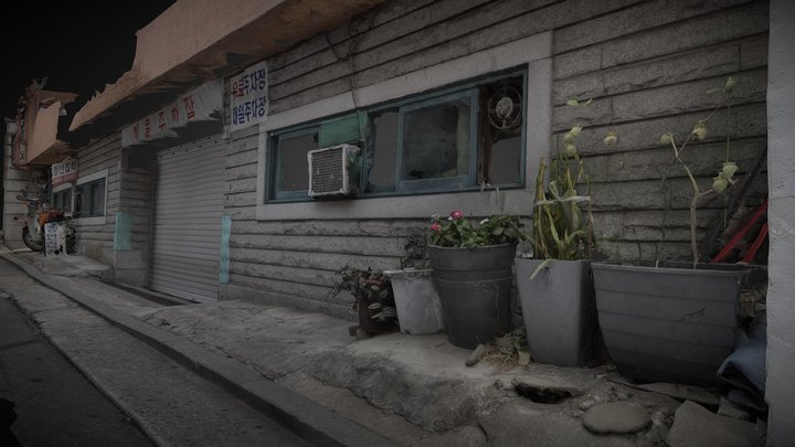 Old Korean Street Part 3D Model