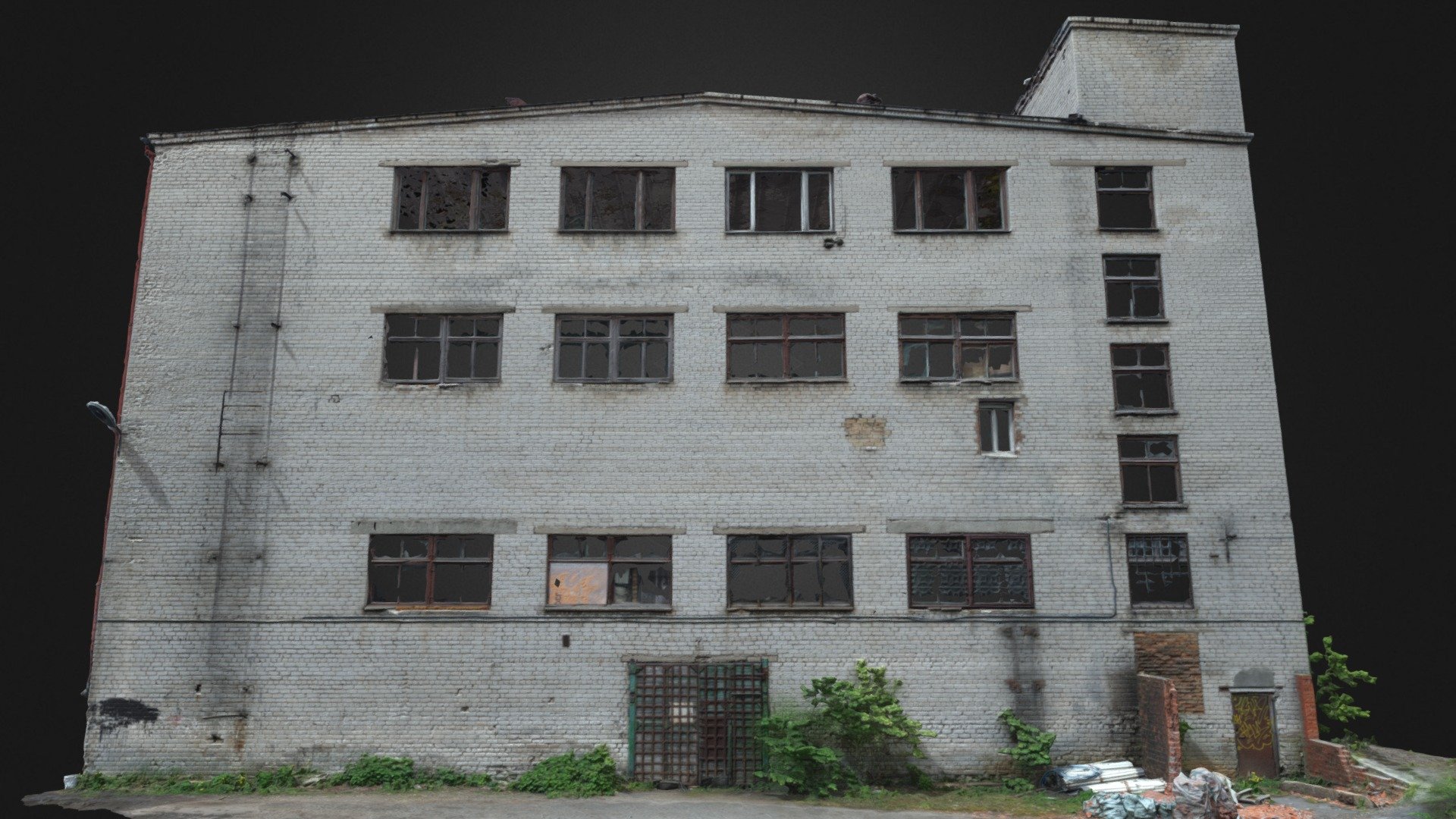 Abandoned Old Soviet Factory Facade #FREE