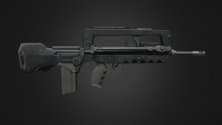 Famas F1 - "French Foreign Legion" Mod 3D Model