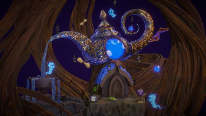 Lil Genie treehouse 3D Model