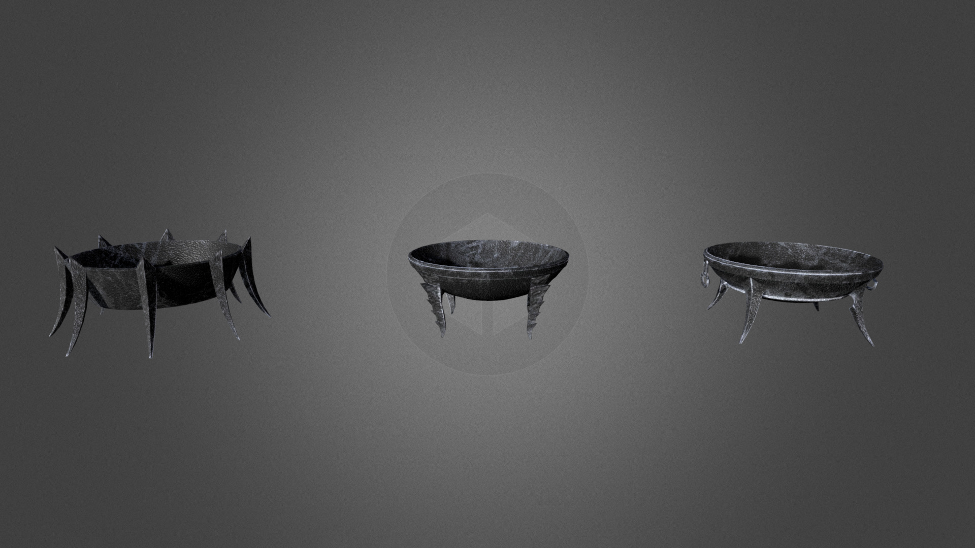 Braziers 3D model by RunemarkStudio [b381f0a] Sketchfab