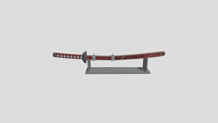 Avatar TLA Kyoshi Warrior Sword 3D Model