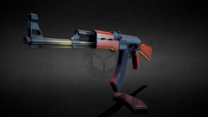 AK-47 Model By Neelanjan 3D Model