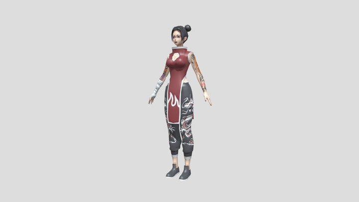 kongfu girl 3D Model