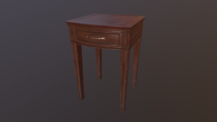 Small Table Lowpoly 3D Model
