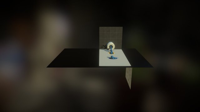 Portal 2 Repulsion Gel Scene SGP 3D Model