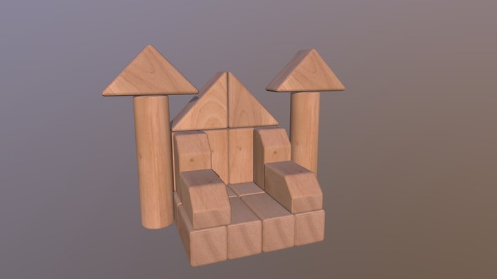 Block Throne 3D Model