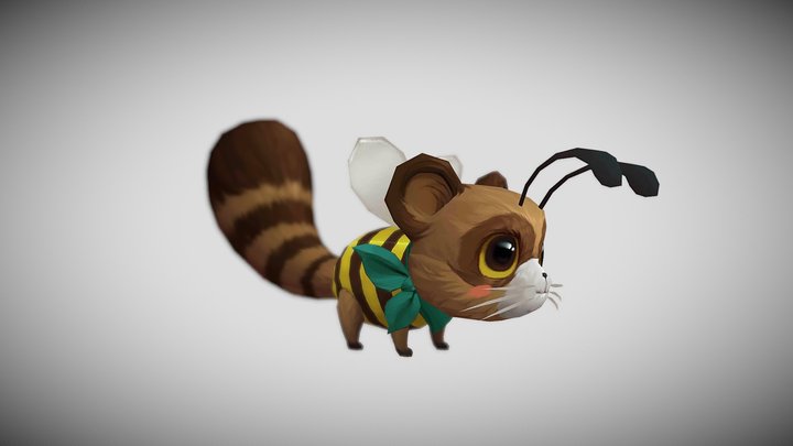 Lowpoly bee NPC – Modello 3D gratuito STL