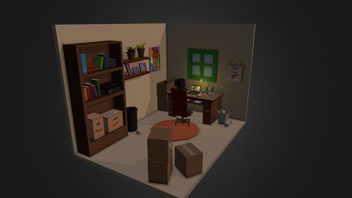 Office Room 3D Model
