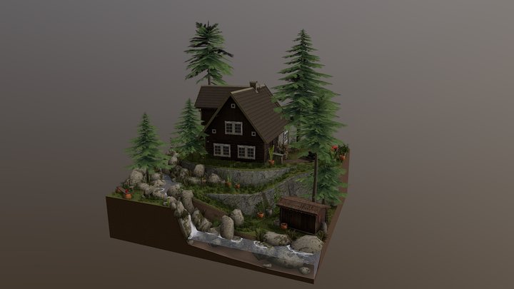 DAE Diorama - Forest Loner 3D Model