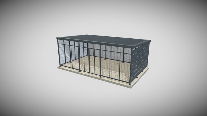 Wiata panelowa na gazy 6700mm x 4040mm 3D Model
