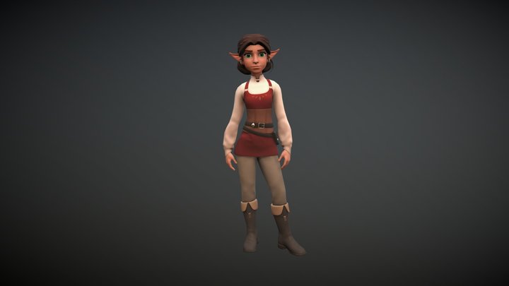 Lowpoly_Character_Elf 3D Model