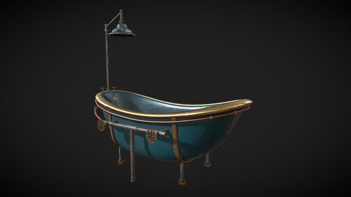 SCP-1974 Debating Tub and Communist Water 3D Model