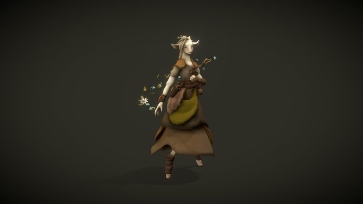 Goat character 3D Model