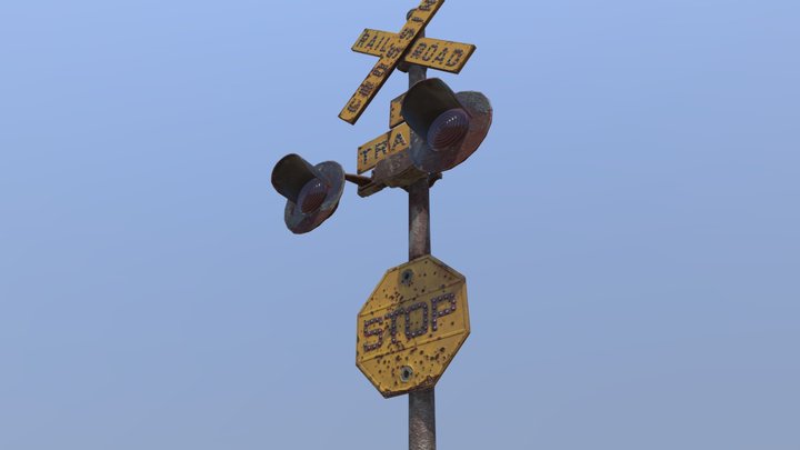 RAILROAD SIGN LP 3D Model