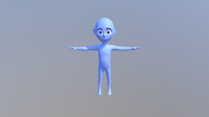Small Kid Blue 006 3D Model