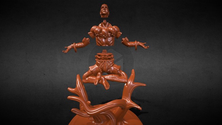 Dhalsim Yoga Power Sculpture 3D Model