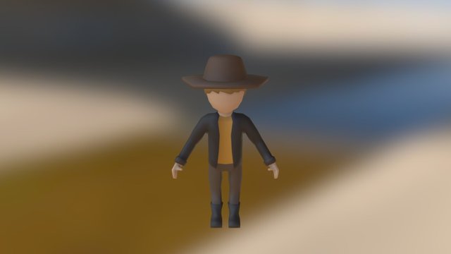 Cowboy Hat Flip 3D Model