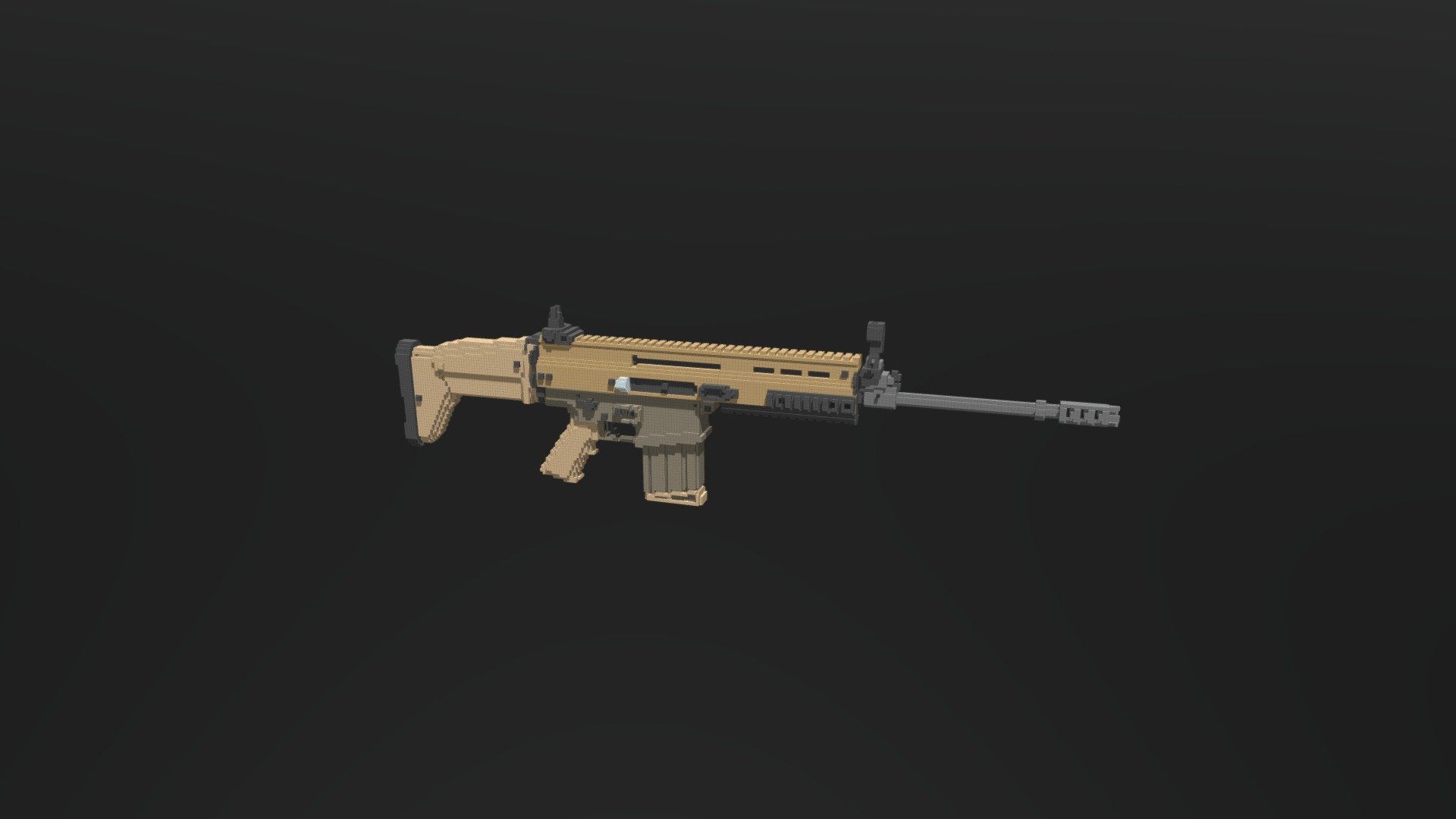 Voxel SCAR-H (Ironsights)