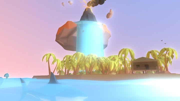 Volcanic Paradise 3D Model